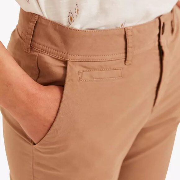 FAT FACE FARNHAM Chino Capris Pearwood Brown Cotton/Elastane Sz 14L NWT - Picture 13 of 13